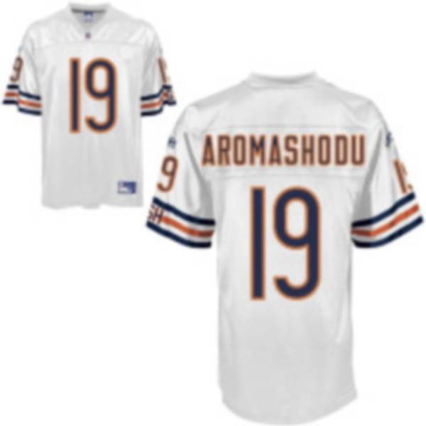 Bears #19 Devin Aromashodu White Stitched NFL Jersey