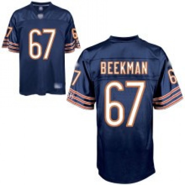 Bears #67 Josh Beekman Blue Stitched NFL Jersey