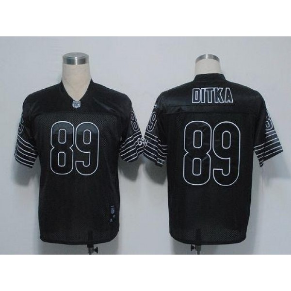 Bears #89 Mike Ditka Black Shadow Stitched NFL Jersey
