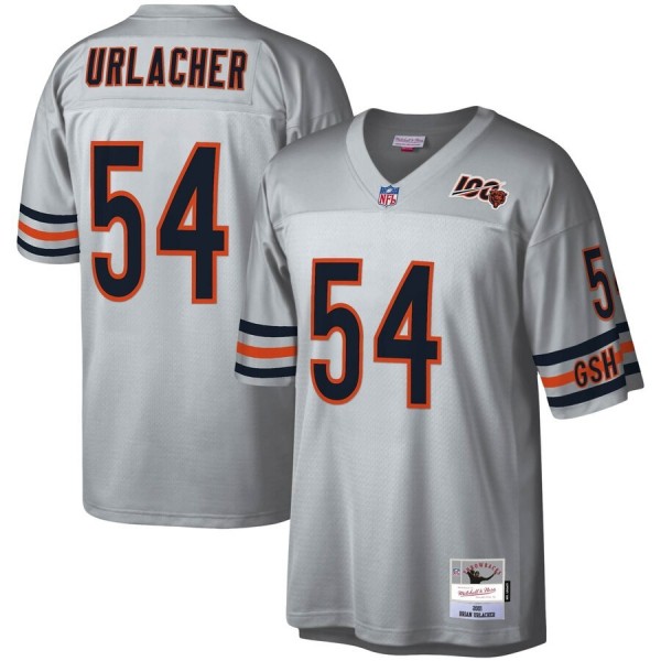 Chicago Bears #54 Brian Urlacher Mitchell & Ness NFL 100 Retired Player Platinum Jersey