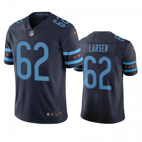 Chicago Bears #62 Ted Larsen Navy Vapor Limited City Edition NFL Jersey