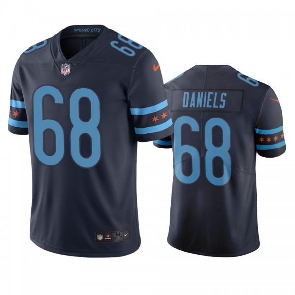 Chicago Bears #68 James Daniels Navy Vapor Limited City Edition NFL Jersey