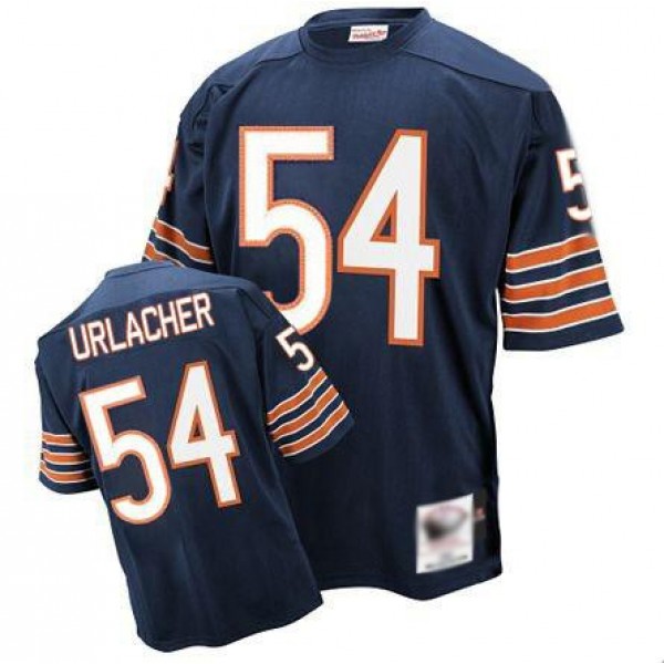 Mitchell and Ness Bears #54 Brian Urlacher Blue Stitched Throwback NFL Jersey