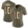 Women's Bears #10 Mitchell Trubisky Olive Gold Stitched NFL Limited 2017 Salute to Service Jersey