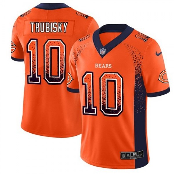 Nike Bears #10 Mitchell Trubisky Orange Alternate Men's Stitched NFL Limited Rush Drift Fashion Jersey