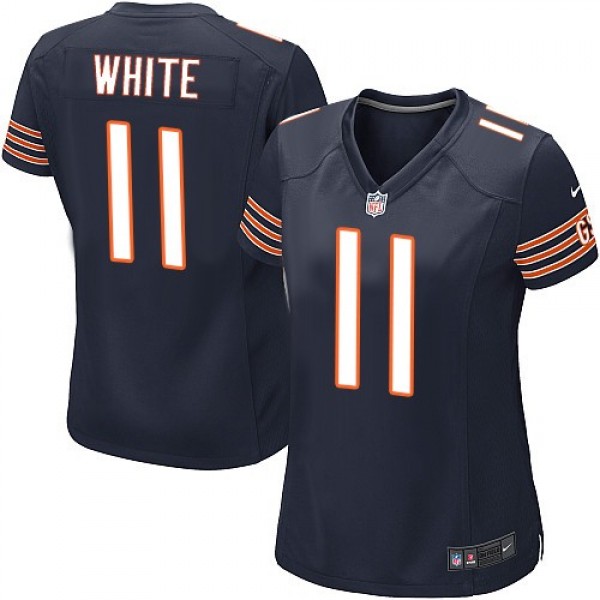 Women's Bears #11 Kevin White Navy Blue Team Color Stitched NFL Elite Jersey
