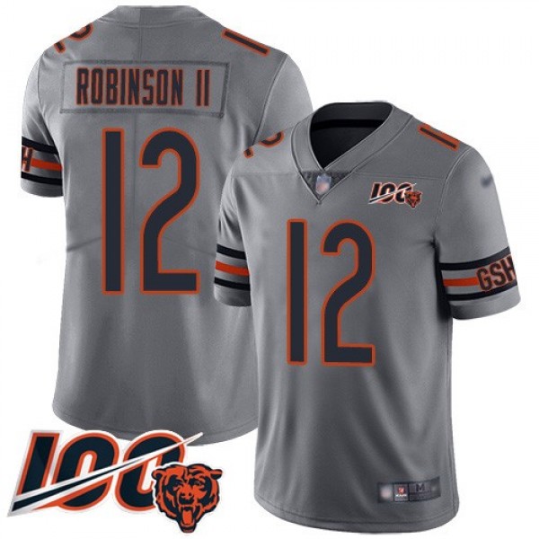 Nike Bears #12 Allen Robinson II Silver Men's Stitched NFL Limited Inverted Legend 100th Season Jersey