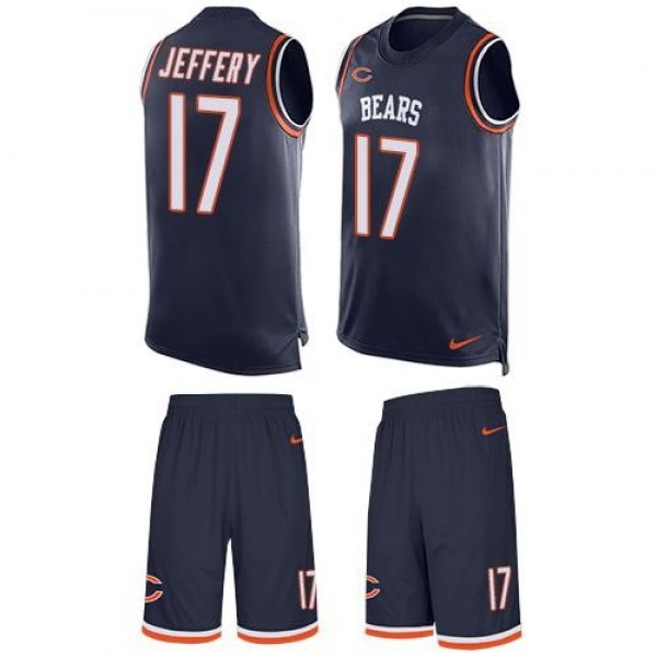 Nike Bears #17 Alshon Jeffery Navy Blue Team Color Men's Stitched NFL Limited Tank Top Suit Jersey