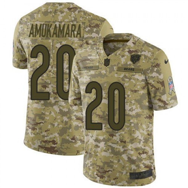 Nike Bears #20 Prince Amukamara Camo Men's Stitched NFL Limited 2018 Salute To Service Jersey