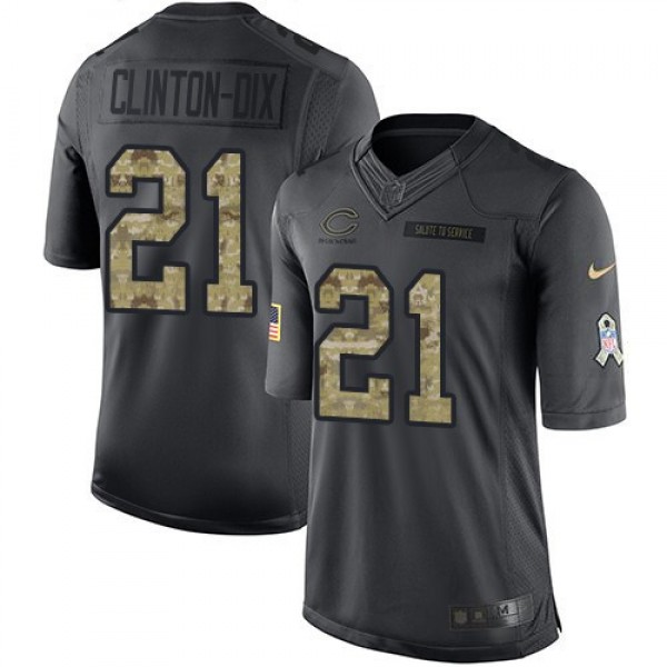 Nike Bears #21 Ha Ha Clinton-Dix Black Men's Stitched NFL Limited 2016 Salute to Service Jersey