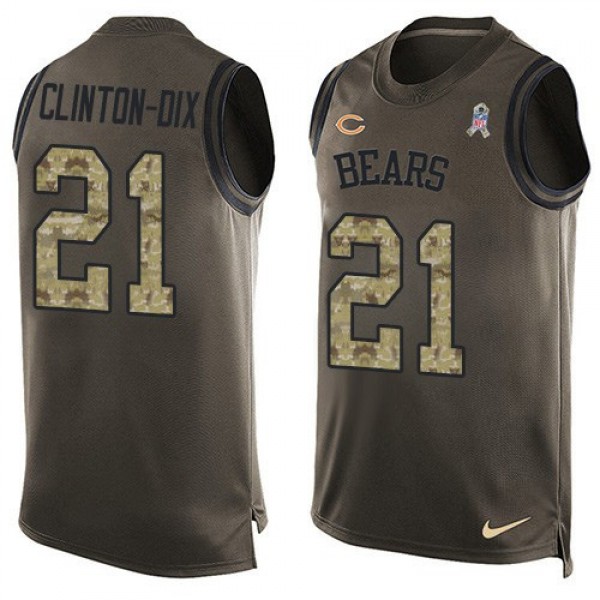 Nike Bears #21 Ha Ha Clinton-Dix Green Men's Stitched NFL Limited Salute To Service Tank Top Jersey