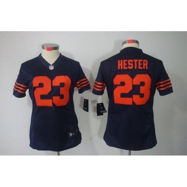 Women's Bears #23 Devin Hester Navy Blue 1940s Throwback Stitched NFL Limited Jersey