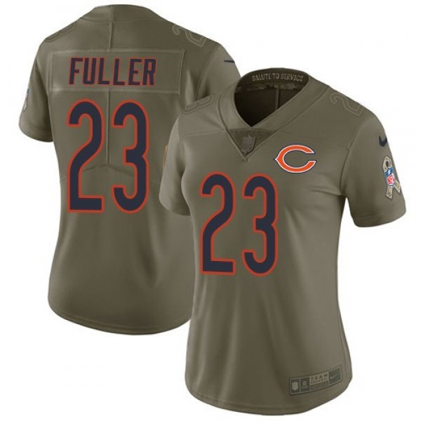 Women's Bears #23 Kyle Fuller Olive Stitched NFL Limited 2017 Salute to Service Jersey