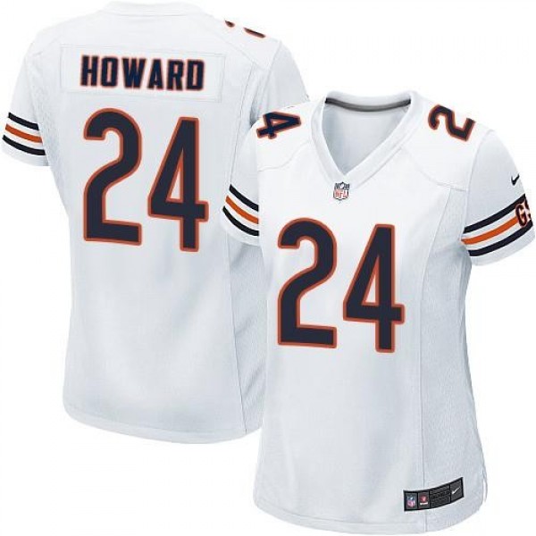 Women's Bears #24 Jordan Howard White Stitched NFL Elite Jersey