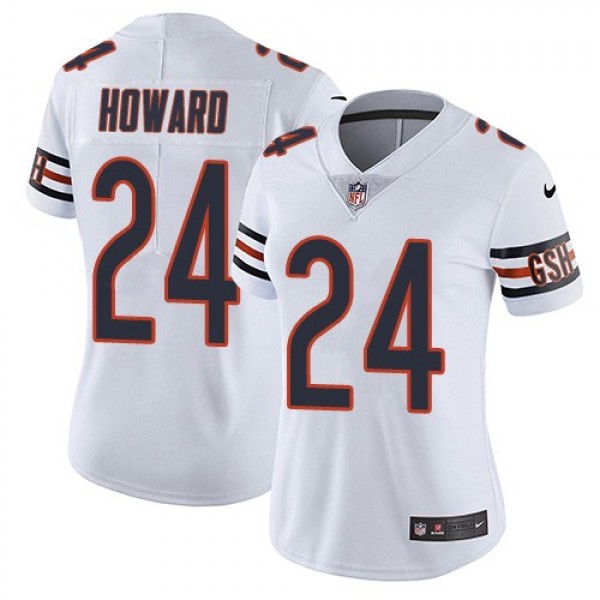 Women's Bears #24 Jordan Howard White Stitched NFL Vapor Untouchable Limited Jersey