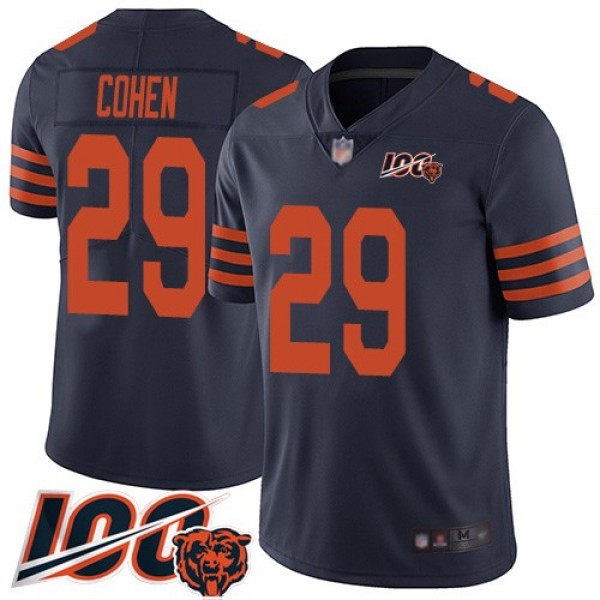Nike Bears #29 Tarik Cohen Navy Blue Alternate Men's Stitched NFL 100th Season Vapor Limited Jersey