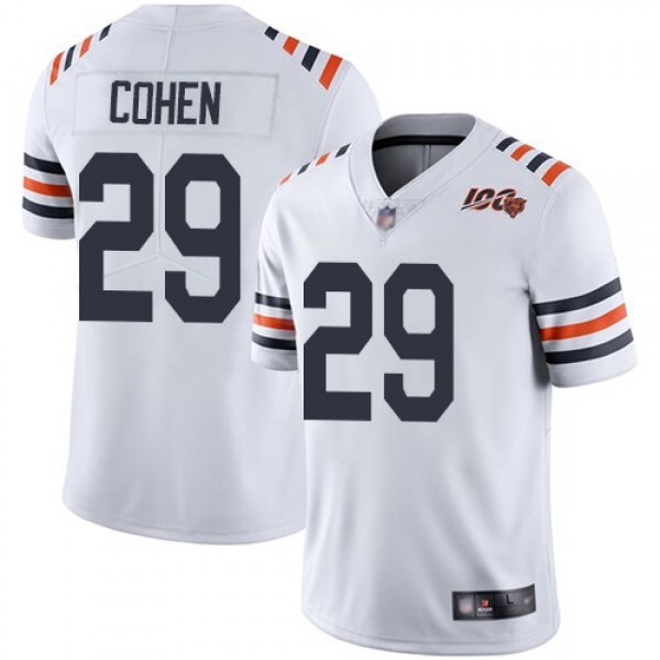 Nike Bears #29 Tarik Cohen White Alternate Men's Stitched NFL Vapor Untouchable Limited 100th Season Jersey
