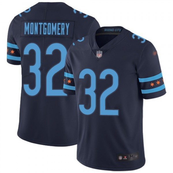 Nike Bears #32 David Montgomery Navy Blue Team Color Men's Stitched NFL Limited City Edition Jersey