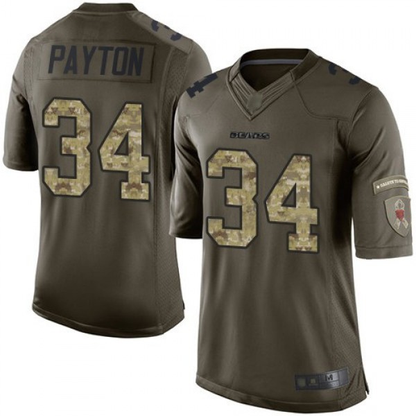 Nike Bears #34 Walter Payton Green Men's Stitched NFL Limited 2015 Salute to Service Jersey