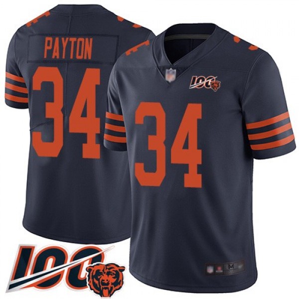 Nike Bears #34 Walter Payton Navy Blue Alternate Men's Stitched NFL 100th Season Vapor Limited Jersey