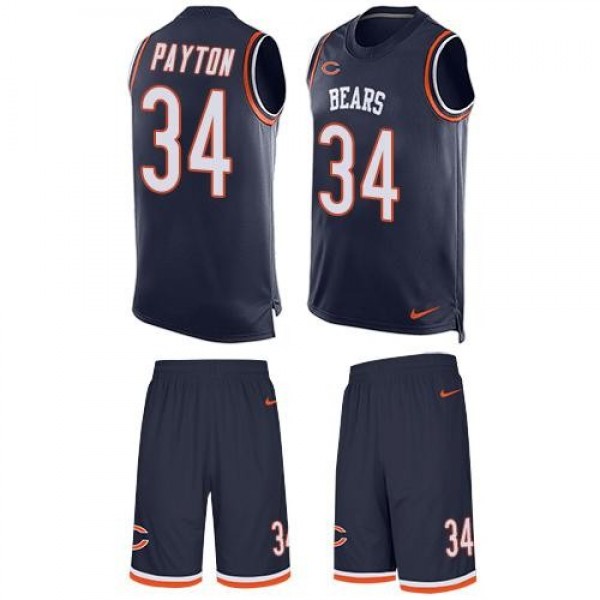 Nike Bears #34 Walter Payton Navy Blue Team Color Men's Stitched NFL Limited Tank Top Suit Jersey