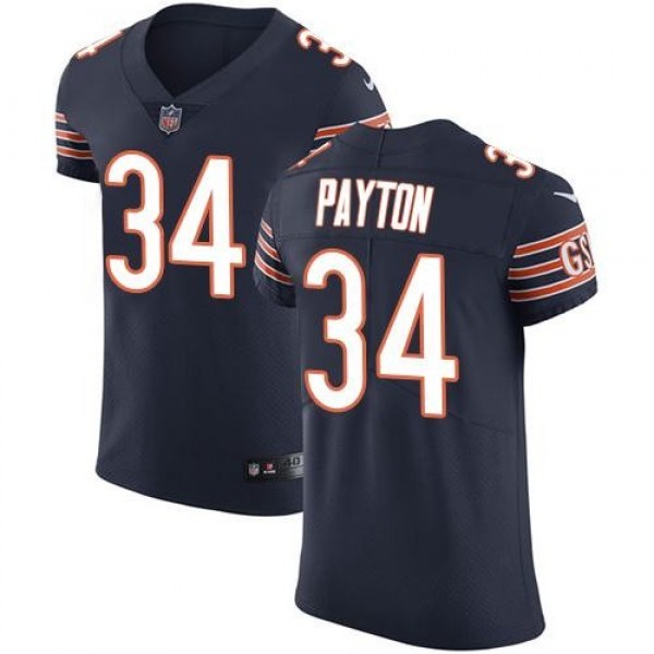 Nike Bears #34 Walter Payton Navy Blue Team Color Men's Stitched NFL Vapor Untouchable Elite Jersey