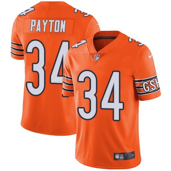 Nike Bears #34 Walter Payton Orange Men's Stitched NFL Limited Rush Jersey