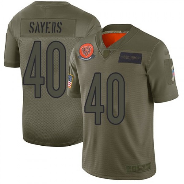 Nike Bears #40 Gale Sayers Camo Men's Stitched NFL Limited 2019 Salute To Service Jersey