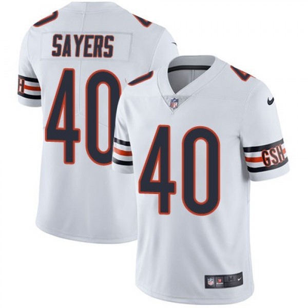 Nike Bears #40 Gale Sayers White Men's Stitched NFL Vapor Untouchable Limited Jersey