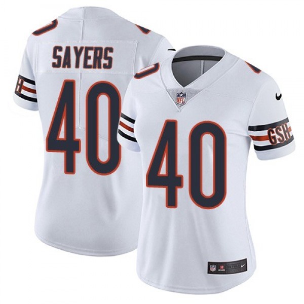 Women's Bears #40 Gale Sayers White Stitched NFL Vapor Untouchable Limited Jersey