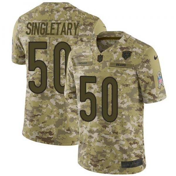 Nike Bears #50 Mike Singletary Camo Men's Stitched NFL Limited 2018 Salute To Service Jersey