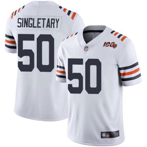 Nike Bears #50 Mike Singletary White Alternate Men's Stitched NFL Vapor Untouchable Limited 100th Season Jersey
