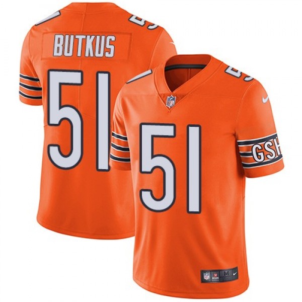 Nike Bears #51 Dick Butkus Orange Men's Stitched NFL Limited Rush Jersey