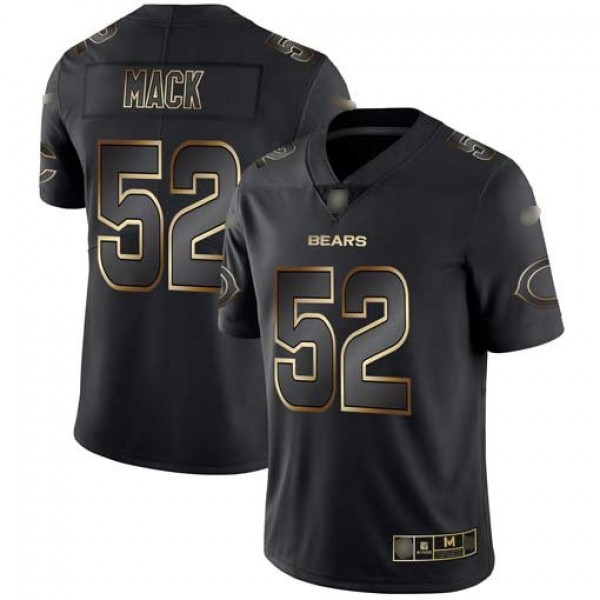 Nike Bears #52 Khalil Mack Black/Gold Men's Stitched NFL Vapor Untouchable Limited Jersey