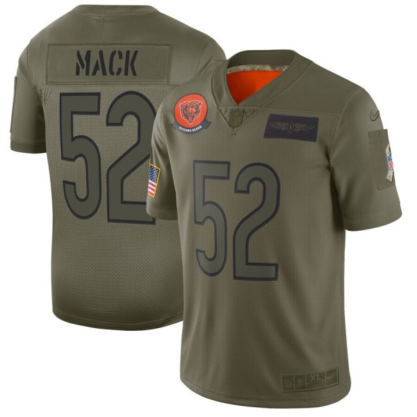 Nike Bears #52 Khalil Mack Camo Men's Stitched NFL Limited 2019 Salute To Service Jersey