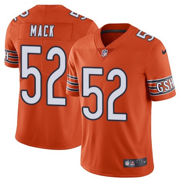 Nike Bears #52 Khalil Mack Orange Men's Stitched NFL Limited Rush Jersey