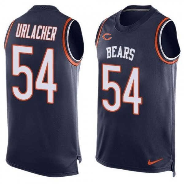 Nike Bears #54 Brian Urlacher Navy Blue Team Color Men's Stitched NFL Limited Tank Top Jersey