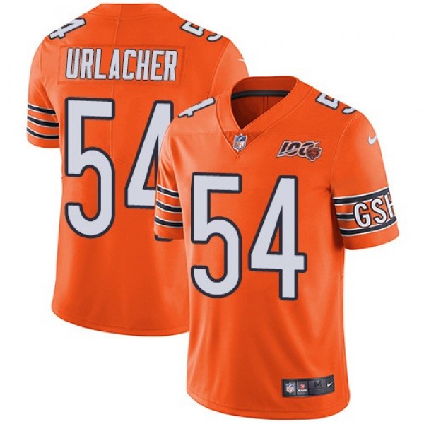 Nike Bears #54 Brian Urlacher Orange Men's 100th Season Retired Stitched NFL Limited Rush Jersey