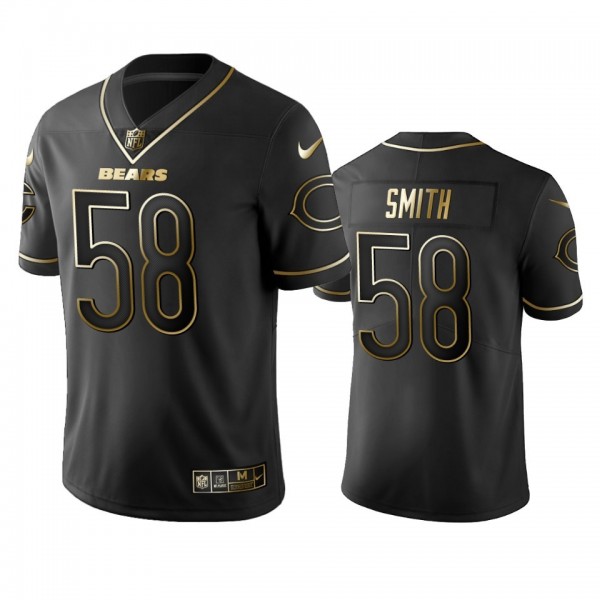 Nike Bears #58 Roquan Smith Black Golden Limited Edition Stitched NFL Jersey