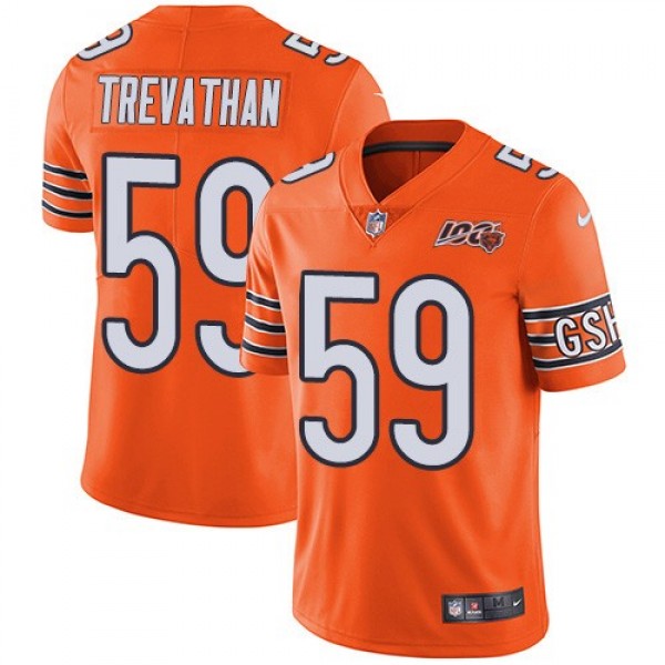 Nike Bears #59 Danny Trevathan Orange Men's 100th Season Stitched NFL Limited Rush Jersey
