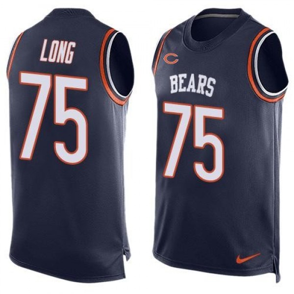Nike Bears #75 Kyle Long Navy Blue Team Color Men's Stitched NFL Limited Tank Top Jersey
