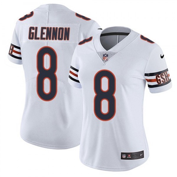 Women's Bears #8 Mike Glennon White Stitched NFL Vapor Untouchable Limited Jersey