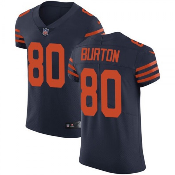 Nike Bears #80 Trey Burton Navy Blue Alternate Men's Stitched NFL Vapor Untouchable Elite Jersey