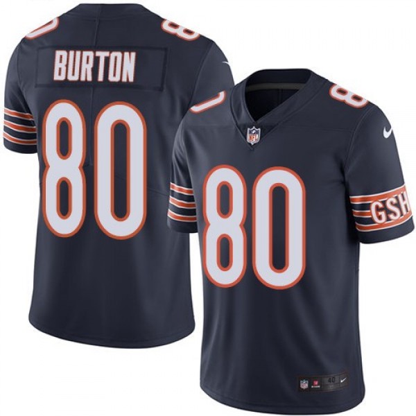 Nike Bears #80 Trey Burton Navy Blue Team Color Men's Stitched NFL Vapor Untouchable Limited Jersey