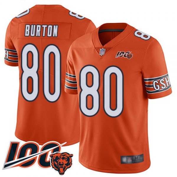 Nike Bears #80 Trey Burton Orange Men's Stitched NFL Limited Rush 100th Season Jersey