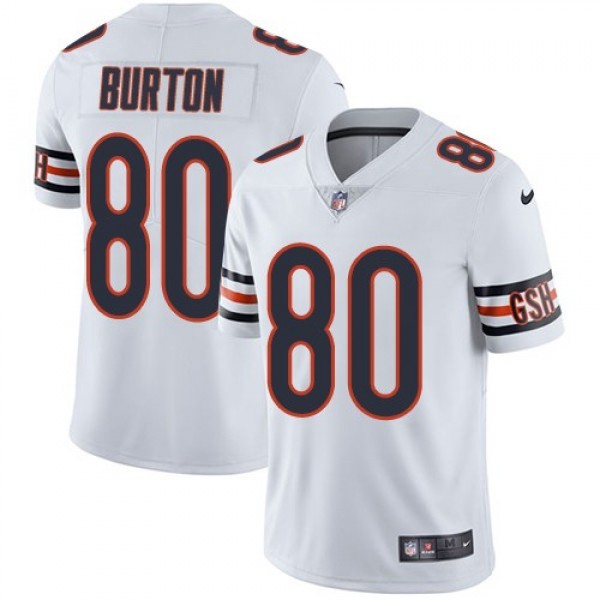 Nike Bears #80 Trey Burton White Men's Stitched NFL Vapor Untouchable Limited Jersey