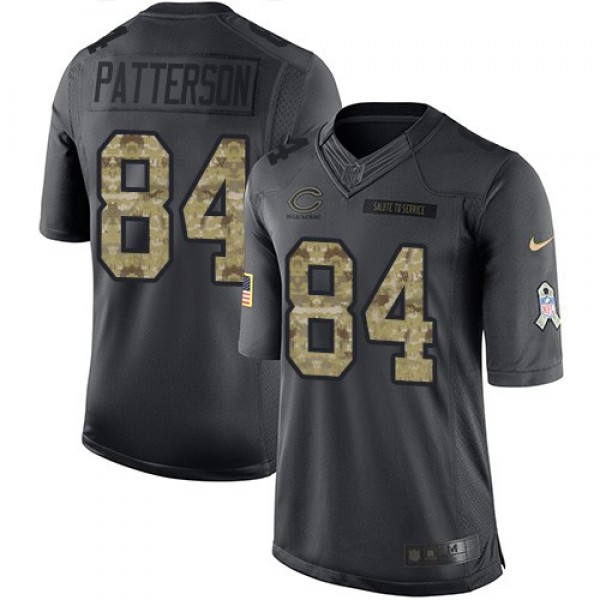 Nike Bears #84 Cordarrelle Patterson Black Men's Stitched NFL Limited 2016 Salute to Service Jersey