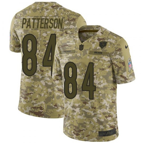 Nike Bears #84 Cordarrelle Patterson Camo Men's Stitched NFL Limited 2018 Salute To Service Jersey