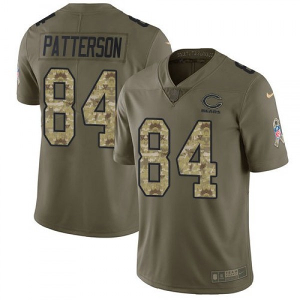 Nike Bears #84 Cordarrelle Patterson Olive/Camo Men's Stitched NFL Limited 2017 Salute To Service Jersey