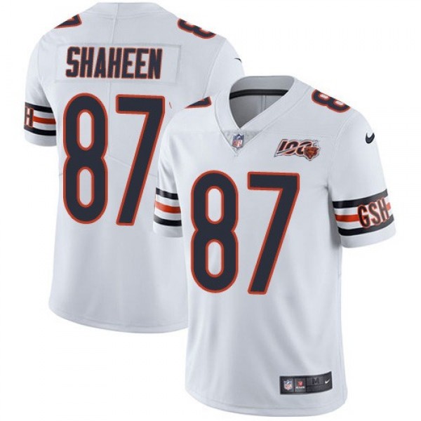 Nike Bears #87 Adam Shaheen White Men's 100th Season Stitched NFL Vapor Untouchable Limited Jersey